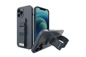 Puhelin - Kannet ja kotelot - Hurtel Rope Case Silicone Cover with Lanyard Purse Lanyard Strap for Xiaomi Redmi Note 11 Pro Navy Blue - 5907769340444