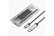 SSD 2 - ORICO TCM2-G20 M.2 NVME USB-C 3.2 20Gb/s Disk Drive - Silver/Transparent - TCM2-G20-SV-BP