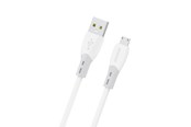 USB kaapelit - Dudao L25SM 3 A USB-A - micro USB cable with soft silicone braid 1 m - white - 6976625336340