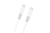 USB kaapelit - Dudao L25SC 60W USB-C - USB-C Cable with Soft Silicone Braid 2m - White - 6976625336371