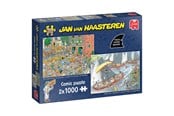 Palapelit - Jumbo Jan van Haasteren Jigsaw Puzzle - The Cheese Market & Skutsjesilen - 2x1000 pcs. Lattia - 1110100646