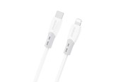 USB kaapelit - Dudao L25SX 30W USB-C - Lightning Cable with Soft Silicone Braid 1m - White - 6976625336333