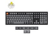 Näppäimistöt - Keychron K10 MAX QMK/VIA Wireless Tri-Mode - Super Banana - Pelinäppäimistö - Pohjoismainen - Musta - K10M-H4-BO