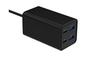 Puhelin - Adapterit & Laturit - Gembird power adapter - 2 x 9 pin USB Type A 2 x USB-C - 65 Watt - TA-UC-2A2C-PD65-01-BK