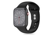 Smartwatch - Lisävarusteet - Tech-Protect Silicone Strap for Apple Watch 4 / 5 / 6 / 7 / 8 / 9 / SE / Ultra 1 / 2 (42 / 44 / 45 / 49 mm) - Black - 5906302303984