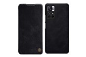Puhelin - Kannet ja kotelot - Nillkin Qin Flip Case for Xiaomi Redmi Note 11T 5G / 11S 5G / 11 5G (China) / Poco M4 Pro 5G - Black - 6902048234932