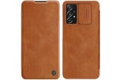 Puhelin - Kannet ja kotelot - Nillkin  Qin Leather Holster Case Samsung Galaxy A73 Brown - 6902048237681