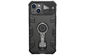 Puhelin - Kannet ja kotelot - Nillkin CamShield Armor Pro Case iPhone 14 Plus Armored Case with Camera Cover Ring Stand Black - 6902048248717