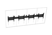 Seinäkiinnitys, AV-kiinnikkeet & AV-kalusteet - Vision mounting kit - heavy-duty - for 4 LCD displays - portrait - black - Max 120 kg - recommended for 55" - VFM-MNU/P4X55