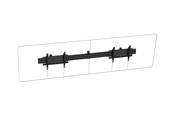 Seinäkiinnitys, AV-kiinnikkeet & AV-kalusteet - Vision mounting kit - heavy-duty - for 2 LCD displays - landscape - black - Max 120 kg - recommended for 75" - VFM-MNU/L2X75