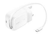 Puhelin - Adapterit & Laturit - Belkin UltraCharge power adapter - retractable GAN - USB-C - 45 Watt - WCH023MYWH