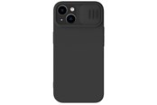 Puhelin - Kannet ja kotelot - Nillkin CamShield Magnetic Silicone Case iPhone 14 Plus Magnetic MagSafe Case with Camera Cover Black - 6902048249455