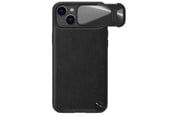 Puhelin - Kannet ja kotelot - Nillkin CamShield Leather S Case iPhone 14 Plus Case Cover with Camera Cover Black - 6902048249714