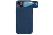 Puhelin - Kannet ja kotelot - Nillkin CamShield Leather S Case iPhone 14 Plus Case Cover with Camera Cover Blue - 6902048249721