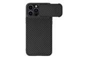 Puhelin - Kannet ja kotelot - Nillkin Synthetic Fiber S Case iPhone 14 Pro Max Case with Camera Cover Black - 6902048249806