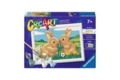 Luovat leikit - Ravensburger CreArt Paint by Numbers - Rabbit Friends - 120232483