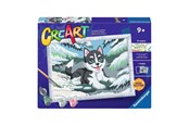 Luovat leikit - Ravensburger CreArt Paint by Numbers - Naughty Husky - 12023261 2