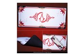 Hiiret - Lexip - Initiate Bundle - mouse - USB-A - black gold red white - with Ubisoft mouse pad and Assassin's Creed Shadows - Hiiri - 6 painiketta - Kulta - UBXLXBOX001