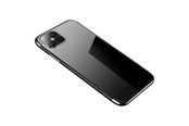 Puhelin - Kannet ja kotelot - Hurtel Clear Color Case TPU Gel Cover with a Metallic Frame for Samsung Galaxy A13 5G Black - 5907769348174