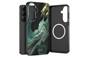 Puhelin - Kannet ja kotelot - Tech-Protect Lamano MagSafe Case for Samsung Galaxy S26 - Black & Green - 5906302390632