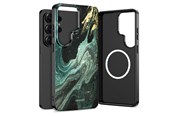 Puhelin - Kannet ja kotelot - Tech-Protect  Lamano MagSafe Case for Samsung Galaxy S26 Ultra - Black & Green - 5906302390649