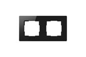 Smart Home - Älykoti - Avatto 2 Socket TS20 Light Switch Frame - Black - TS20-Frame-B2