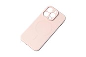 Puhelin - Kannet ja kotelot - Hurtel MagSafe Compatible Silicone Case for iPhone 15 Plus Silicone Case - Cream - 5907769356889
