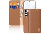 Puhelin - Kannet ja kotelot - Dux Ducis Hivo Samsung Galaxy S23+ Case Flip Cover Wallet Stand RFID Lock Brown - 6934913031766