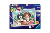 Luovat leikit - Ravensburger CreArt Paint by Numbers - Dogs in a Basket - 12023060 1