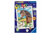 Luovat leikit - Ravensburger CreArt Paint by Numbers - Horse and Kitty - 12023056 4