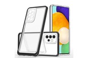 Puhelin - Kannet ja kotelot - Hurtel Clear 3in1 Case for Samsung Galaxy A73 Frame Cover Gel Black - 5907769339684