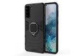 Puhelin - Kannet ja kotelot - Hurtel Ring Armor Tough Hybrid Case Cover + Magnetic Holder for Samsung Galaxy S22 + (S22 Plus) Black - 5907769339967