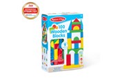 Rakennussarjat - Melissa & Doug Wooden Blocks 100pcs - 6073056