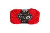 Luovat leikit - Creativ Company Cotton yarn Size 8/8 L: 80-85 M Dark red - 50gr. - 461240