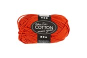 Luovat leikit - Creativ Company Cotton yarn Size 8/8 L: 80-85 M Red - 50gr. - 461080