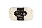 Luovat leikit - Creativ Company Cotton yarn Size 8/8 L: 80-85 M Off-White - 50gr. - 461030