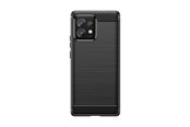 Puhelin - Kannet ja kotelot - Hurtel Carbon Case Silicone Case for Motorola Edge 40 Pro - Black - 5907769358661