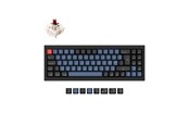 Näppäimistöt - Keychron Q7 QMK Wired - Gateron G Pro Brown - Pelinäppäimistö - ilman numpadia - Pohjoismainen - Musta - Q7-M3-BO