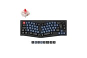 Näppäimistöt - Keychron Q8 QMK Wired 65% Alice Layout - Gateron G Pro Red - Ergonominen näppäimistö - Pohjoismainen - Musta - Q8-M1-BO