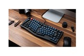 Näppäimistöt - Keychron V10 - keyboard - QMK custom alice layout fully assembled knob mechanical - 75% - QWERTY - Nordic - frosted black Input Device - Näppäimistö - Pohjoismainen - Sininen - V10-C1-BO