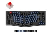Näppäimistöt - Keychron V10 - keyboard - QMK custom alice layout fully assembled knob mechanical - 75% - QWERTY - Nordic - frosted black Input Device - Näppäimistö - Pohjoismainen - Sininen - V10-C3-BO