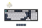 Näppäimistöt - Keychron Q5 MAX 96% Knob Wireless Tri-Mode QMK/VIA - Gateron Jupiter Banana - Näppäimistö - Pohjoismainen - Valkoinen - Q5M-M4-BO