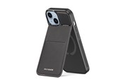 Puhelin - Kannet ja kotelot - Dux Ducis Rafi Mag Wallet Case with 3-in-1 Stand for iPhone 15 Plus with MagSafe and RFID Lock - Black - 6934913024386