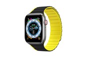 Smartwatch - Lisävarusteet - Dux Ducis Apple Watch SE 9 8 7 6 5 4 3 2 1 (41 40 38 mm)  Strap (LD Version) - Black & Yellow - 6934913027844