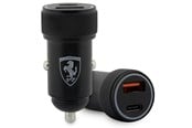 Puhelin - Adapterit & Laturit - Ferrari PD-QC 3.0 20W Fast Charge Car Charger - Black - 3666339121266