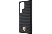 Puhelin - Kannet ja kotelot - Ferrari Carbon Stitched Bottom Case for Samsung Galaxy S24 Ultra - Black - 3666339242589