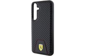 Puhelin - Kannet ja kotelot - Ferrari Carbon Stitched Bottom Case for Samsung Galaxy S24+ - Black - 3666339242572