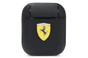 Puhelin - Kannet ja kotelot - Ferrari On Track Leather Case for AirPods 1/2 - Black - 3666339046835