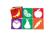 Luovat leikit - Colorations - Reusable Fruit Stencils - 12 pcs. - VEGFRUIT