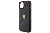Puhelin - Kannet ja kotelot - Ferrari Twist Metal Logo Case for iPhone 15 Plus - Black - 3666339171001